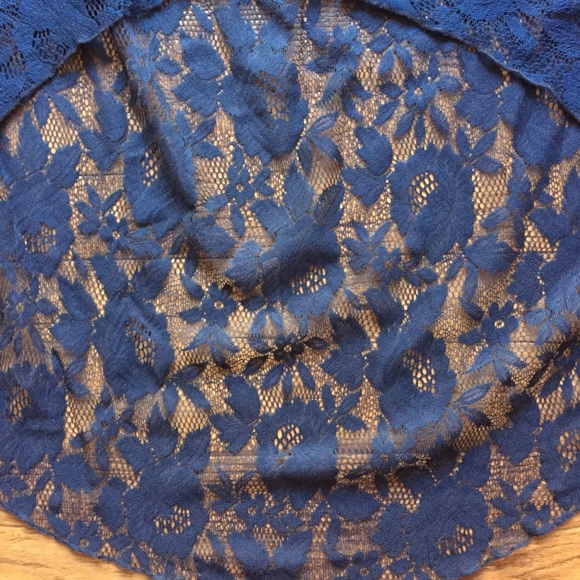 Trixxi Blue Strapless High Low Dress W/ Belt small - Picture 4 of 6